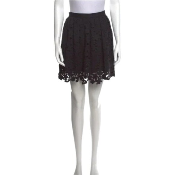 MSGM black floral cutout skirt size 4 - Picture 1 of 6